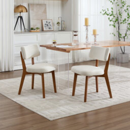 Matteo Mid-Century Modern Dining Chairs, Set Of 2 - Beige - thumbnail 1
