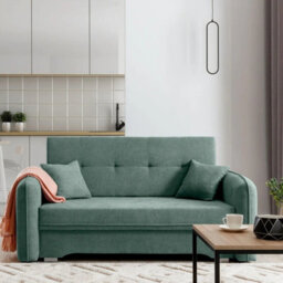 Amerykanka Laine 3 Green Functional Sleeper Sofa With Storage And Stylish Cushions - thumbnail 2