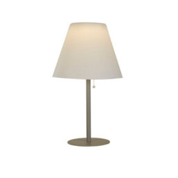 Lighting Collection Livorno White Solar Powered Outdoor Led Lamp - thumbnail 1