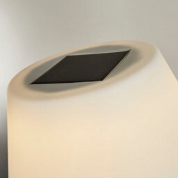 Lighting Collection Livorno White Solar Powered Outdoor Led Lamp - thumbnail 3
