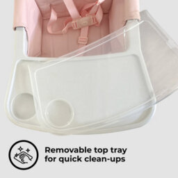 My Babiie Mbhc2 Compact Folding Highchair - Pink - thumbnail 5