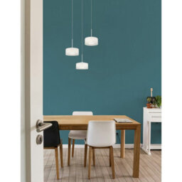 Luminosa Lighting Luminosa Belinda Cluster Pendant Ceiling Light White Matt Opal Glass Shade 3X Led 4000K - thumbnail 5