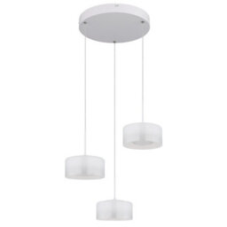 Luminosa Lighting Luminosa Belinda Cluster Pendant Ceiling Light White Matt Opal Glass Shade 3X Led 4000K - thumbnail 2