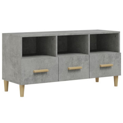 Berkfield Modern Tv Cabinet Concrete Grey 102X36X50 Cm Engineered Wood - image 1