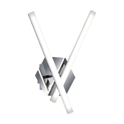 Luminosa Lighting Luminosa Modern Led Wall Lamp Chrome, Warm White 3000K 1000Lm