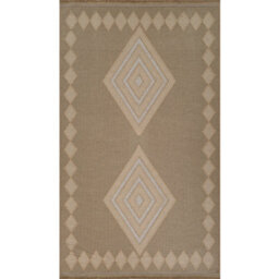 Livabliss Mystery-Washable Tan Beige Ivory Modern Living Dining Jute Rug 79 X 152 Cm Easy Care, Non Shedding - thumbnail 1