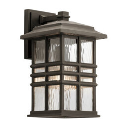 Elegant Outdoor Ip44 Wall Light Lantern In Olde Bronze Finish With E27 Led Bulb