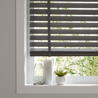 GoodHome Lone Grey Pvc Venetian Blind (W)180Cm (L)180Cm - image 1