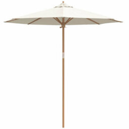 Walplus Garden Parasol Cream White 240 X 240 X 260 Cm Bamboo - thumbnail 4