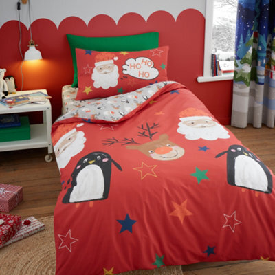 Bedlam Ho Ho Ho Festive Print Duvet Cover Set - image 1