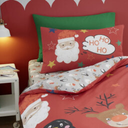 Bedlam Ho Ho Ho Festive Print Duvet Cover Set - thumbnail 2