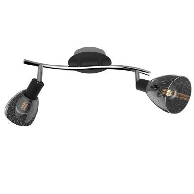 Luminosa Lighting Luminosa Fog Twin Ceiling Spotlight Black, 36Cm, 2X E14