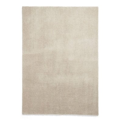 Cream Shaggy Washable Plain Modern Rug For Living Room Bedroom & Dining Room-80Cm X 150Cm - image 1