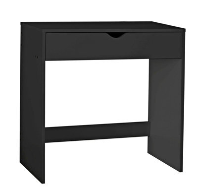 Urbn-Living Urbnliving Height 75Cm 1 Drawer Dressing Black Colour Table Wooden Vanity Computer Desk Bedroom Furniture Office - image 1