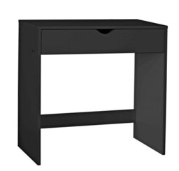 Urbn-Living Urbnliving Height 75Cm 1 Drawer Dressing Black Colour Table Wooden Vanity Computer Desk Bedroom Furniture Office - thumbnail 1