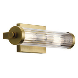 Luminosa Lighting Luminosa Kichler Azores Bathroom Wall Lamp Natural Brass, Ip44 - thumbnail 1