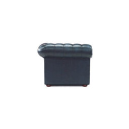 Chesterfield 3 Seater Antique Blue Real Leather Sofa Bespoke In Classic Style - thumbnail 7