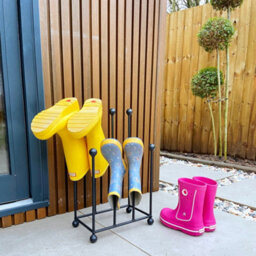 Dt Ironcraft Welly Boot Rack - 4 Pairs Wellington Boot Stand For Indoor & Outdoor - Shoe Holder & Organizer - thumbnail 3