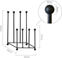 Dt Ironcraft Welly Boot Rack - 4 Pairs Wellington Boot Stand For Indoor & Outdoor - Shoe Holder & Organizer - thumbnail 2
