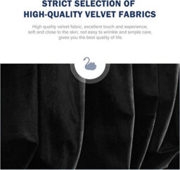 HomeTouch Pair Of Lux Black Velvet Kitchen Dining Chairs With Pull Knocker Wing Back Bedroom Office Chairs - thumbnail 8