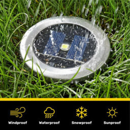 Pack Of 4 Solar Led Round Deck Lights, Waterproof And Cable-Free For Easy Installation - thumbnail 6