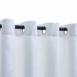 Berkfield Blackout Curtains With Metal Rings 2 Pcs Off White 140X175 Cm - thumbnail 3