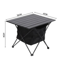 M-Black 56X41X41 Cm Portable Camping Table Folding Beach Table For Camping Hiking Outdoor Picnic Bbq - thumbnail 2