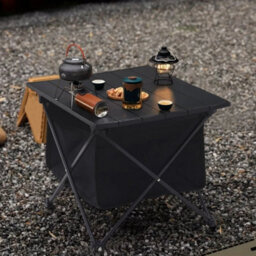 M-Black 56X41X41 Cm Portable Camping Table Folding Beach Table For Camping Hiking Outdoor Picnic Bbq - thumbnail 4