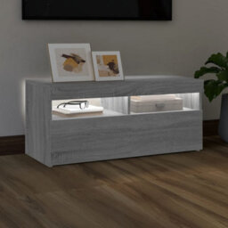 Vidaxl Tv Cabinet With Led Lights Grey Sonoma 90X35X40 Cm - thumbnail 3