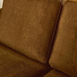 Furniturebox Uk Logan Amber Orange Fabric 2 Seater Sofa - thumbnail 4