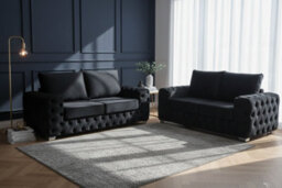 Stratus Interiors Ashley Corner Sofa Chesterfield Scatter Back - Full Back (Larger) - Doorstep Delivery Only No Assembly - 2 Seater - thumbnail 2