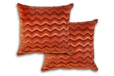 Waves Cushion Cover In Terracotta - image 1