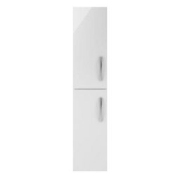 Nuie 300mm Tall Unit (2 Door),nuie Athena 2 Door Wall Hung Tall Storage Unit 300mm Wide - thumbnail 1