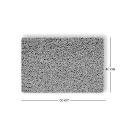 Nicoman Anti Slip Pvc Loofah Shower Mat  Anti Mould Washable Bath Mat - Rectangular 60X40 Cm - thumbnail 2