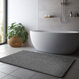 Nicoman Anti Slip Pvc Loofah Shower Mat  Anti Mould Washable Bath Mat - Rectangular 60X40 Cm