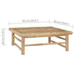 Walplus Garden Table 65X65X30 Cm Bamboo - thumbnail 5