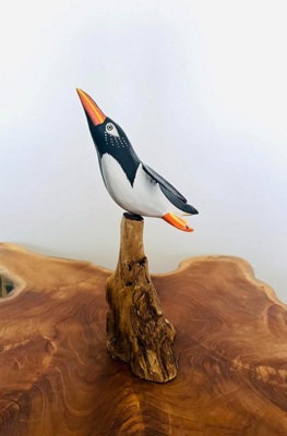My Square Mile Penguin Gift Ornament Garden Wooden Hand Painted Christmas Decoration Sculpture (1 Penguin (Pippa 15Cms))