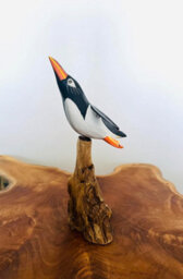 My Square Mile Penguin Gift Ornament Garden Wooden Hand Painted Christmas Decoration Sculpture (1 Penguin (Pippa 15Cms))