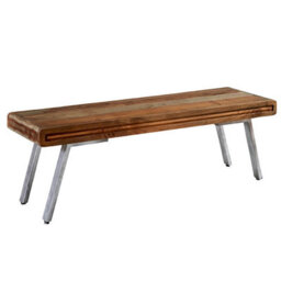 Wyld Haus Los Angeles Reclaimed Wood Dining Bench With Metal Legs - thumbnail 2