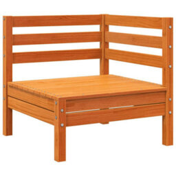 Berkfield Garden Sofa 3-Seater Wax Brown Solid Wood Pine - thumbnail 5