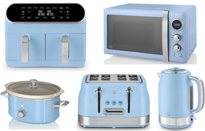 Swan Retro Revive Blue 5-Piece Kitchen Set - image 1
