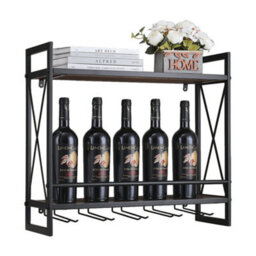 Living And Home Wine Rack 2 Tier Free Standing Wine Storage Holder For Cabinet Countertop