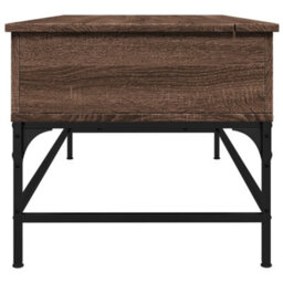 Berkfield Coffee Table Brown Oak 100X50X45 Cm Engineered Wood And Metal - thumbnail 6