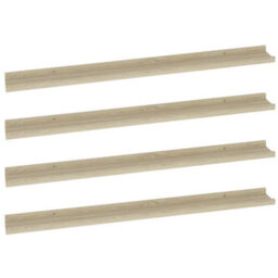 Vidaxl Wall Shelves 4 Pcs Sonoma Oak 100X9X3 Cm - thumbnail 2