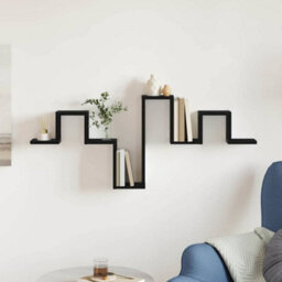 Walplus Wall Shelf Black Oak 104.5 X 10 X 43 Cm Engineered Wood - thumbnail 4