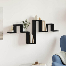 Walplus Wall Shelf Black Oak 104.5 X 10 X 43 Cm Engineered Wood