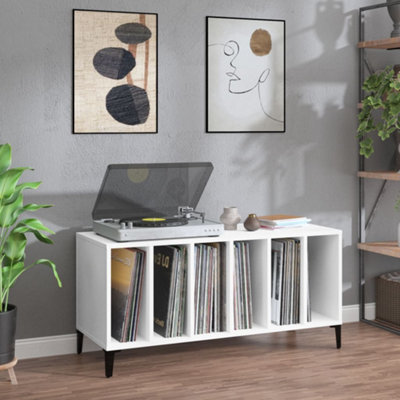 Berkfield Record Cabinet White 100X38X48 Cm Engineered Wood - image 1