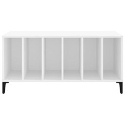 Berkfield Record Cabinet White 100X38X48 Cm Engineered Wood - thumbnail 5