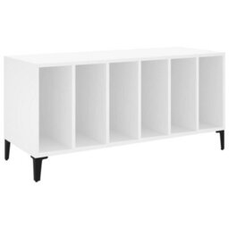 Berkfield Record Cabinet White 100X38X48 Cm Engineered Wood - thumbnail 2