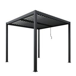 Celtic Leisure Skylux 3M X 3M Aluminium Pergola  Adjustable Louvered Roof Built In Led Lights Weatherproof Garden Structure - thumbnail 1